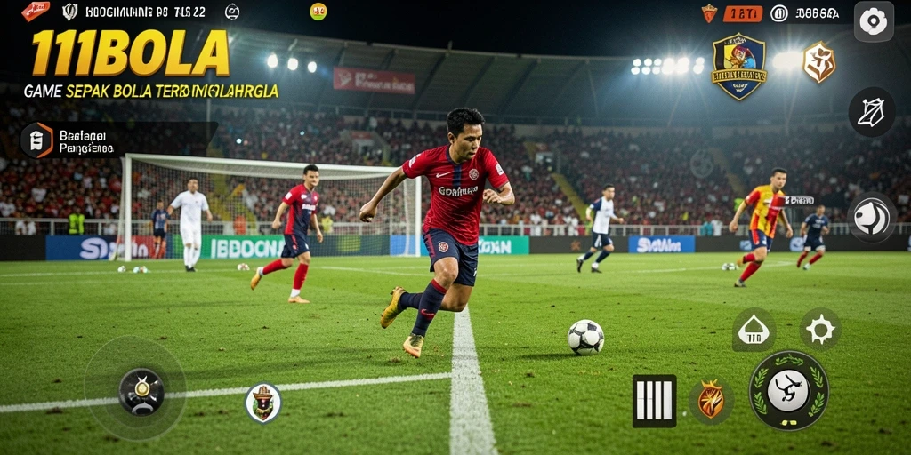 Tampilan menarik dari gameplay 11BOLA dengan aksi sepak bola seru.