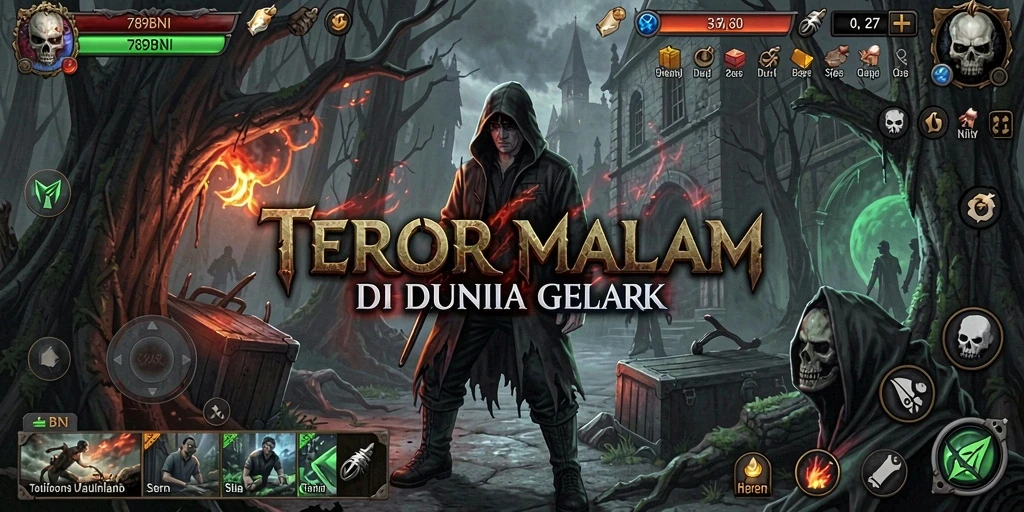 Screenshot permainan 789BNI menunjukkan suasana mencekam dan gameplay yang menakutkan.