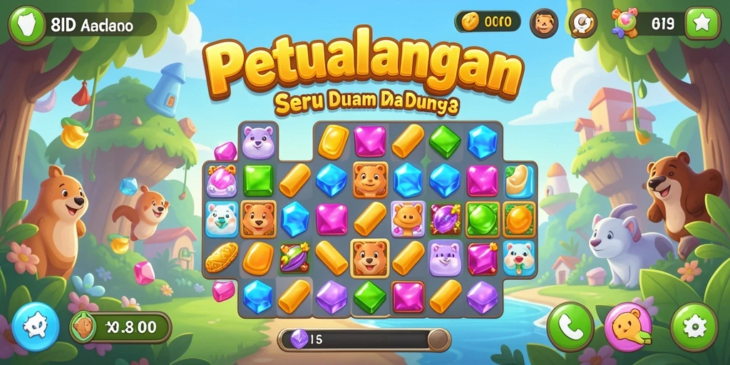 Tampilkan gameplay seru 8ID dalam aksi Match-3 yang mendebarkan.