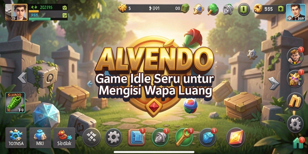 Tampilan gameplay ALVENDO dengan karakter yang sedang beraksi.