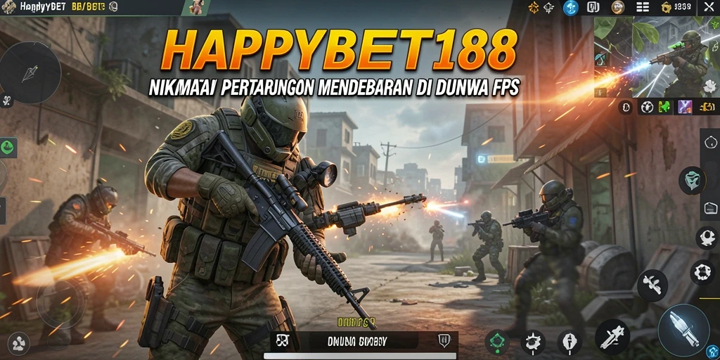 Gameplay seru dari HAPPYBET188 yang menampilkan pertempuran FPS di berbagai peta.