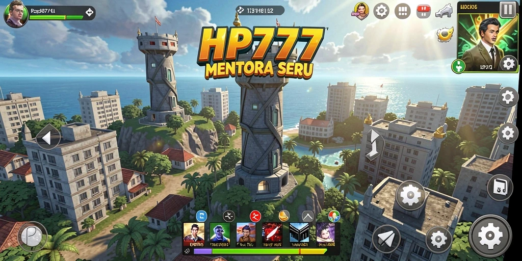 Tampilan gameplay HP777 yang penuh aksi dalam Tower Defense.