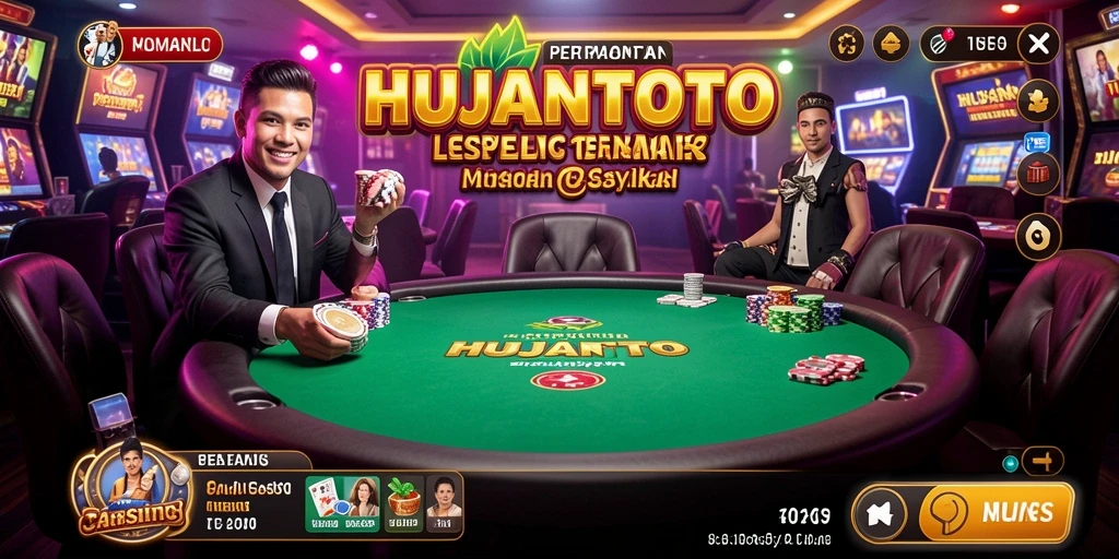 Tampilan gameplay HUJANTOTO yang menegangkan dan menarik.