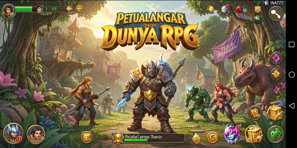 Tampilan gameplay RPG yang mengasyikkan dalam INA777.