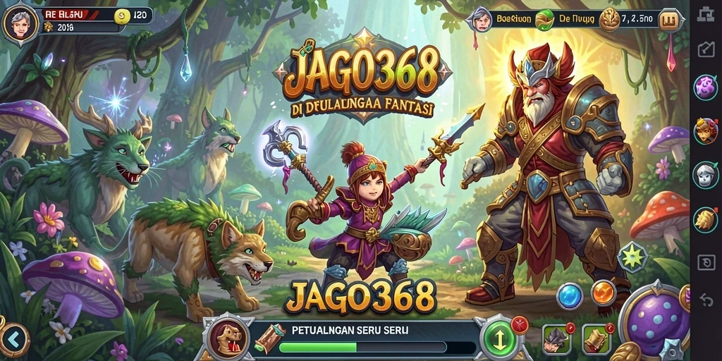 Tampilan gameplay seru dan menakjubkan dari JAGO368 saat menjelajahi dunia petualangan.
