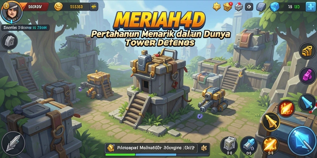 Tangkapan layar MERIAH4D menampilkan aksi menegangkan dalam permainan Tower Defense.
