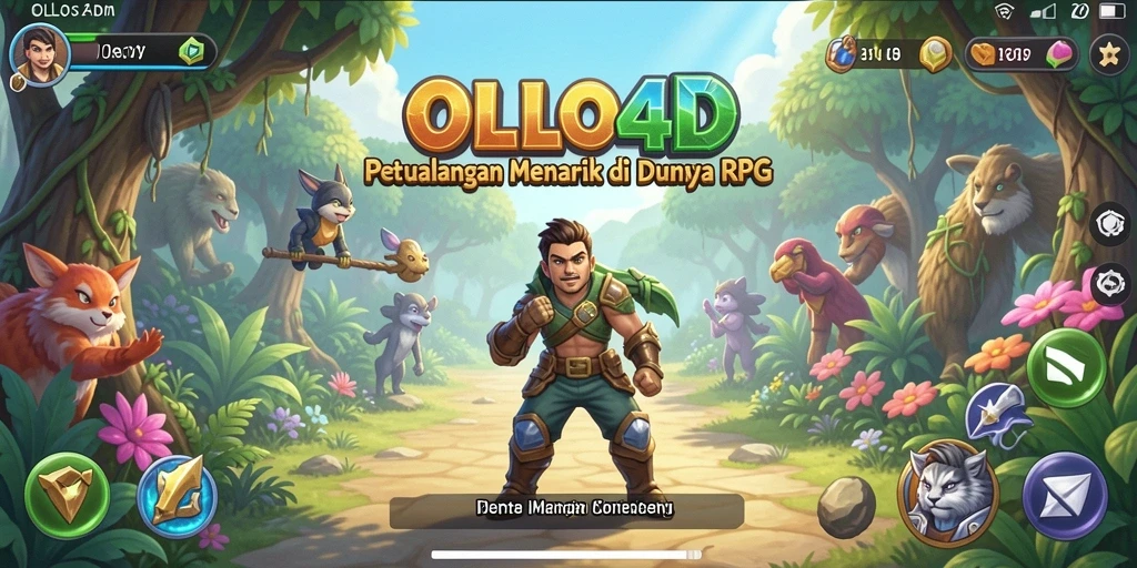 Tangkapan layar menampilkan pertarungan seru di OLLO4D dengan karakter yang beraksi.