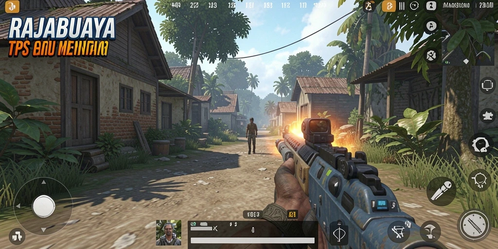Gameplay RAJABUAYA yang menampilkan aksi mendebarkan dalam pertempuran TPS.