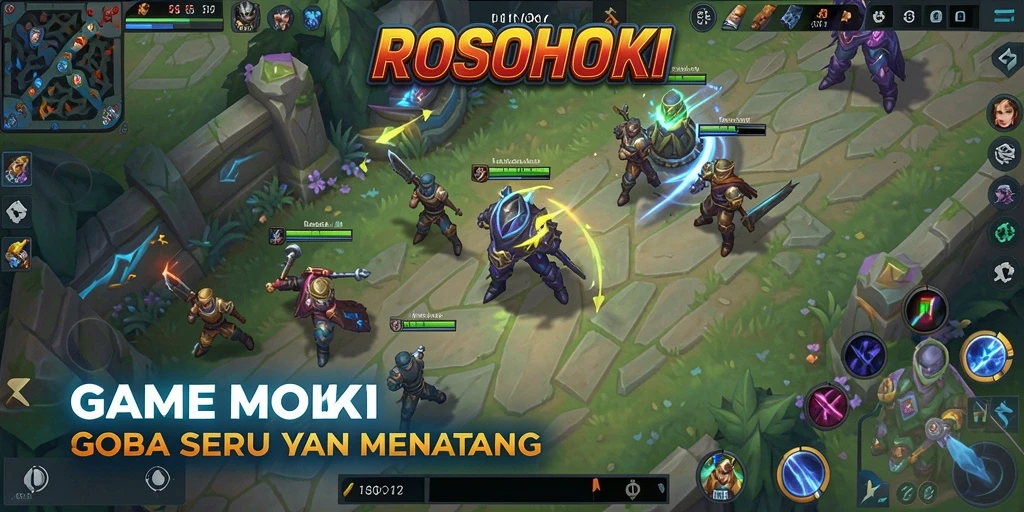 Screenshot gameplay seru dari ROSOHOKI dengan aksi bertarung intens.