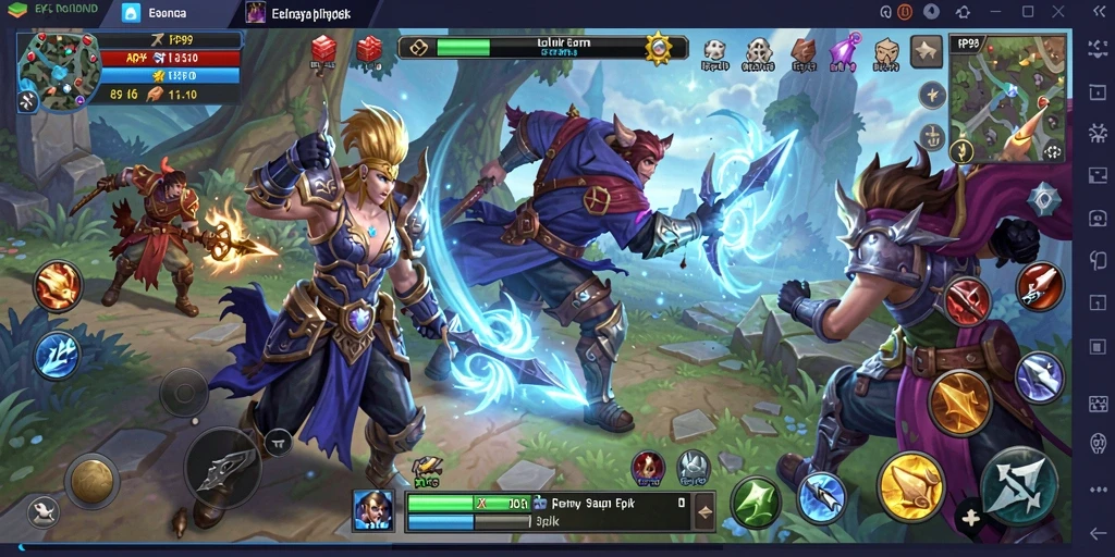 Tampilan seru dari gameplay ARPG RP99 yang penuh aksi.