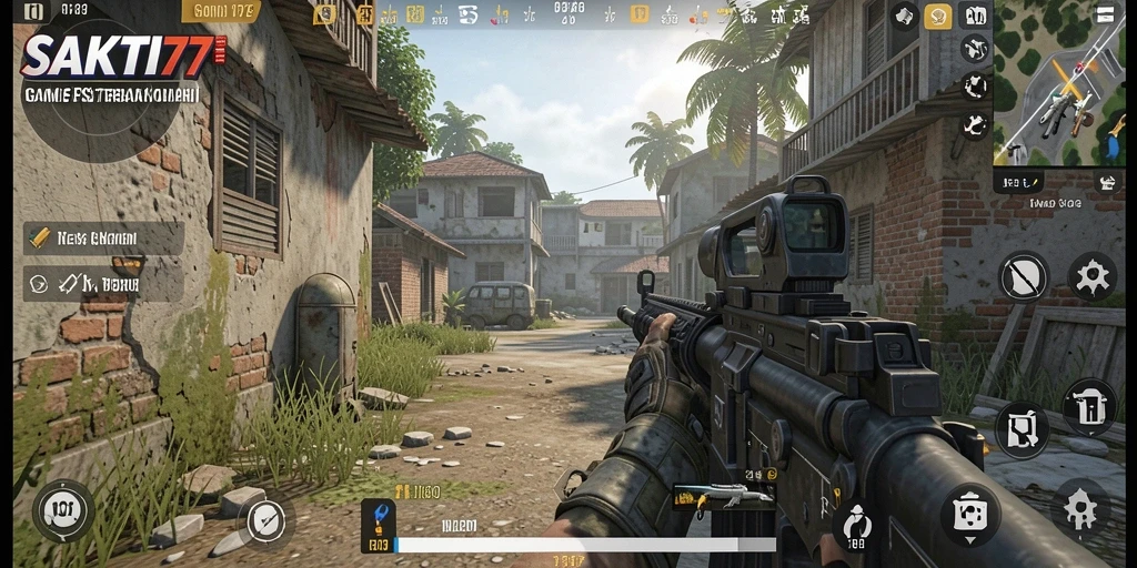 Screenshot gameplay SAKTI77 yang menunjukkan aksi tembak-menembak seru.