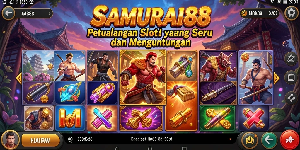 Tampilan gameplay SAMURAI88 yang menarik dengan tema slot yang epik.